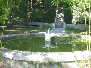 Белый лебедь в фонтане дворца «Дюльбер» в Мисхоре