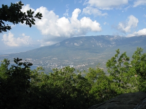 Вид на Гурзуф с вершины горы Аю-даг